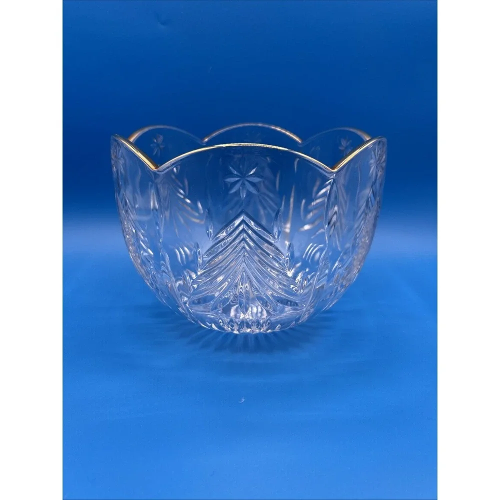 Mikasa Crystal Christmas Tree Bowl 8